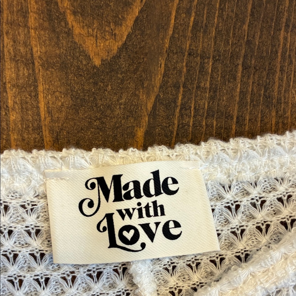 White Textured Knit Sweater - Picture 2 of 5